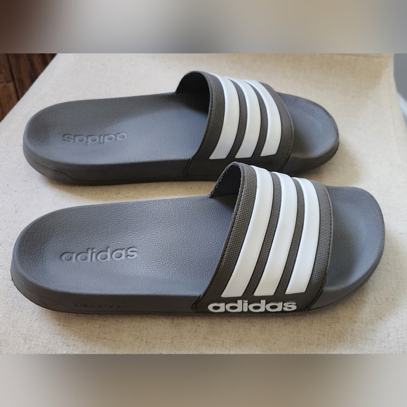 Mens Adidas Cloudfoam Slides - Picture 3 of 7